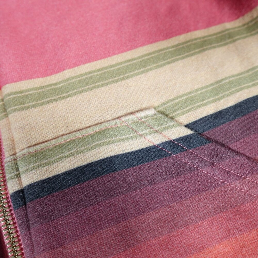 Aviator Nation Serape Bolt Striped Hoodie Womens XS Made In USA Faded Multicolor - Picture 4 of 12